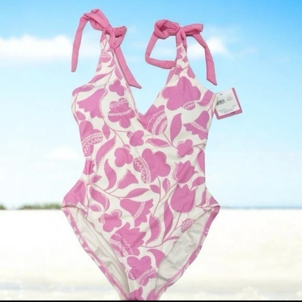 Kate Spade Pink Floral One Piece Swimsuit